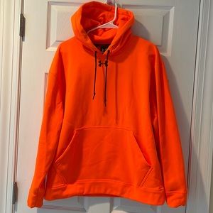 Under armour safety orange hooded sweatshirt